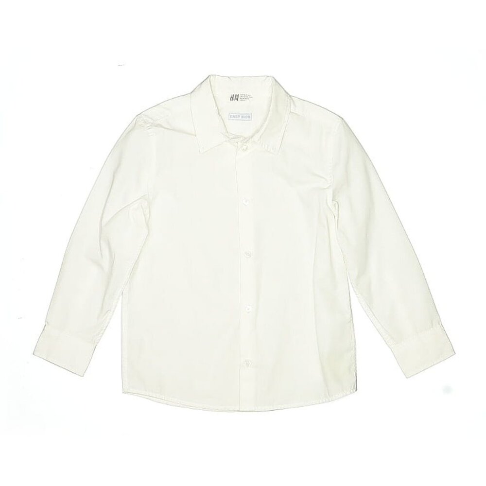 H&M Size 5 - 6 Long sleeve button-down shirt white